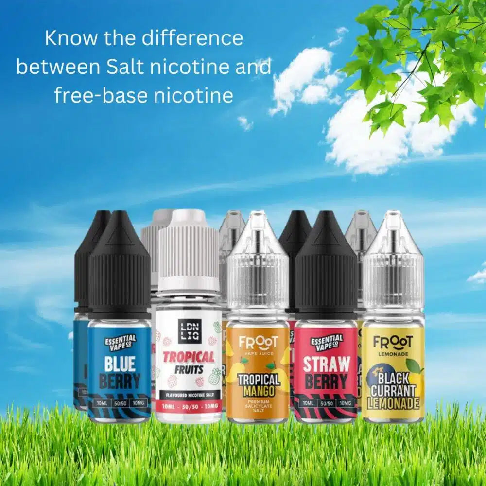 Know the difference between Salt nicotine and free-base nicotine: