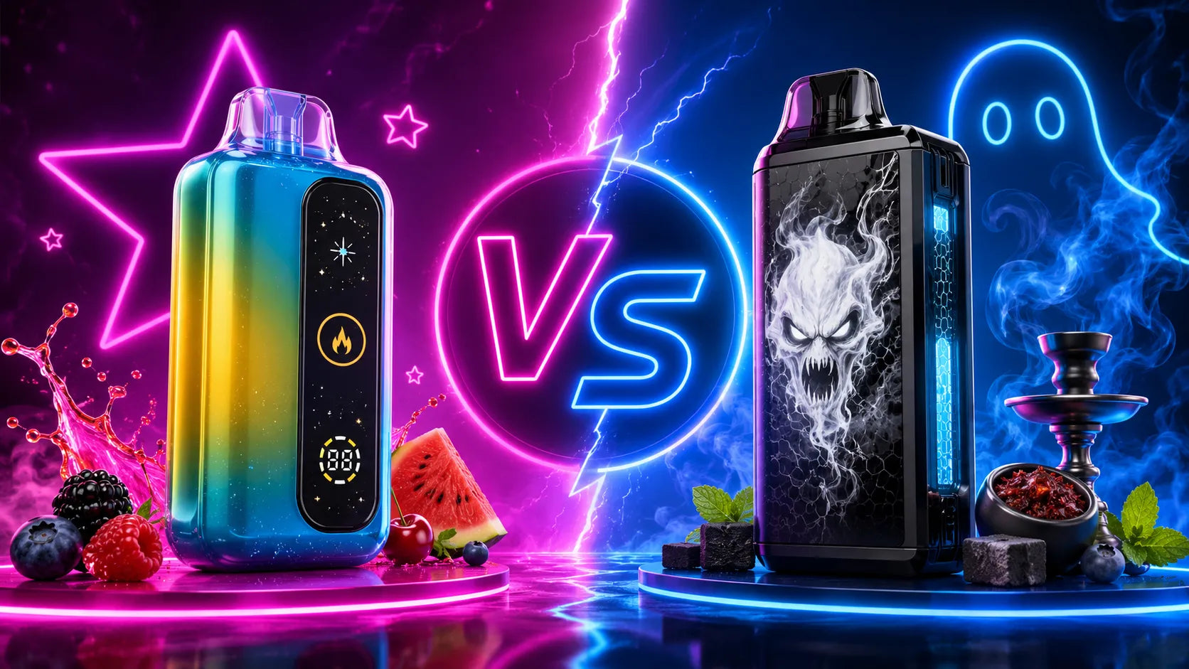 WHAT IS THE BEST DISPOSABLE VAPE FOR YOU: VOZOL STAR 12000 OR VAPES BARS GHOST SHISHA 15000?