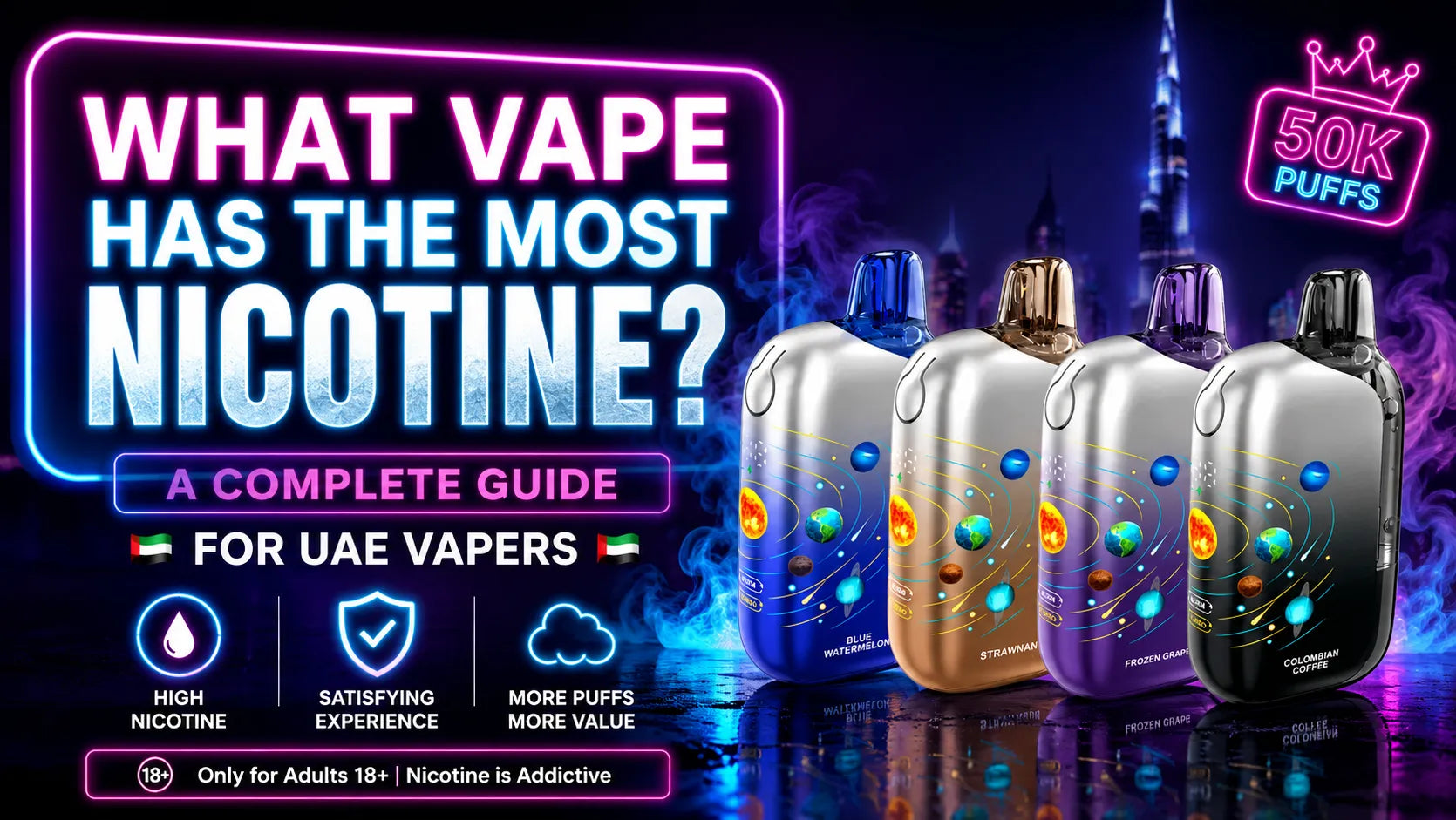 What Vape Has the Most Nicotine? A Complete Guide for UAE Vapers
