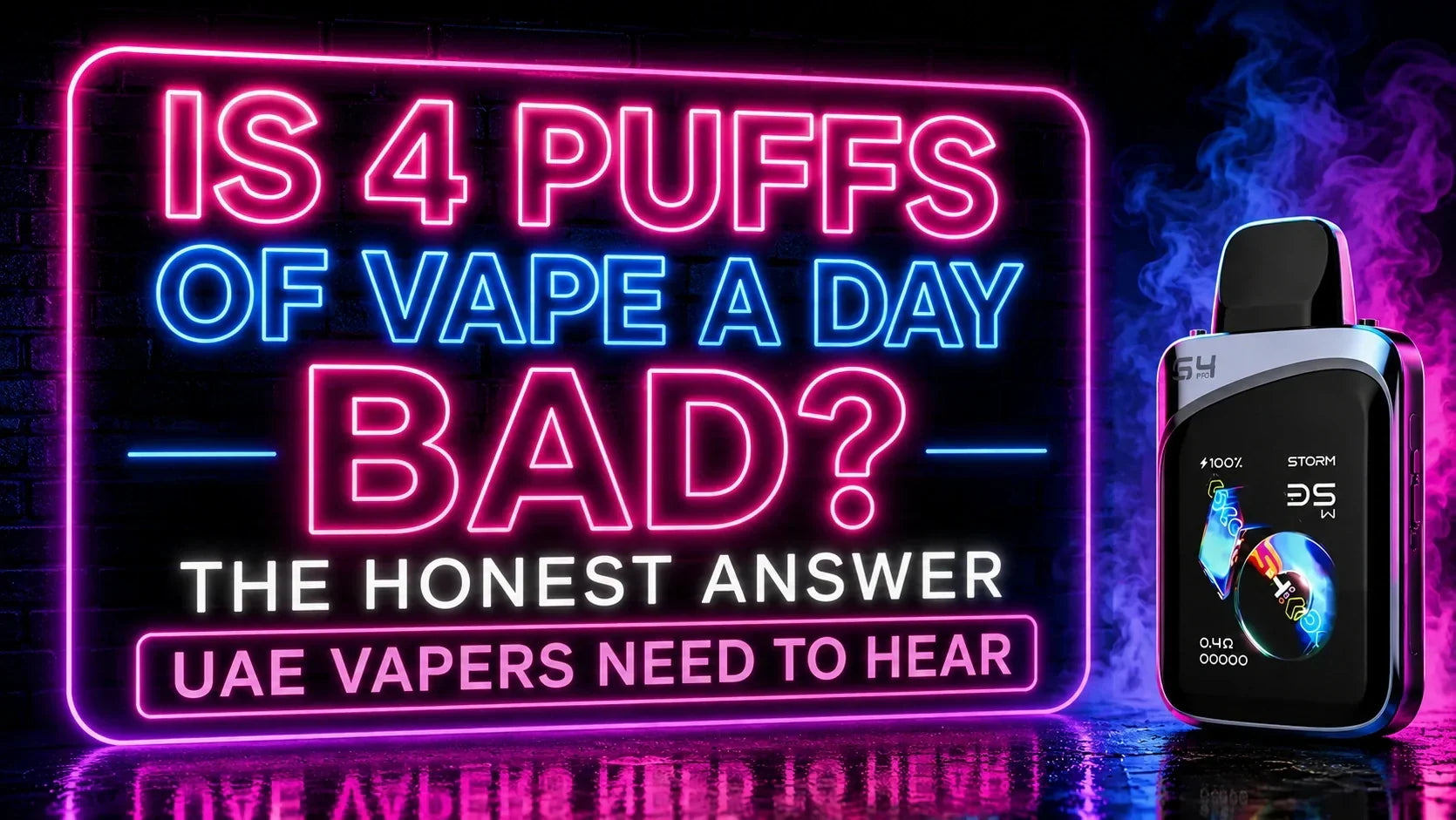 Is 4 Puffs of Vape a Day Bad? The Honest Answer UAE Vapers Need to Hear