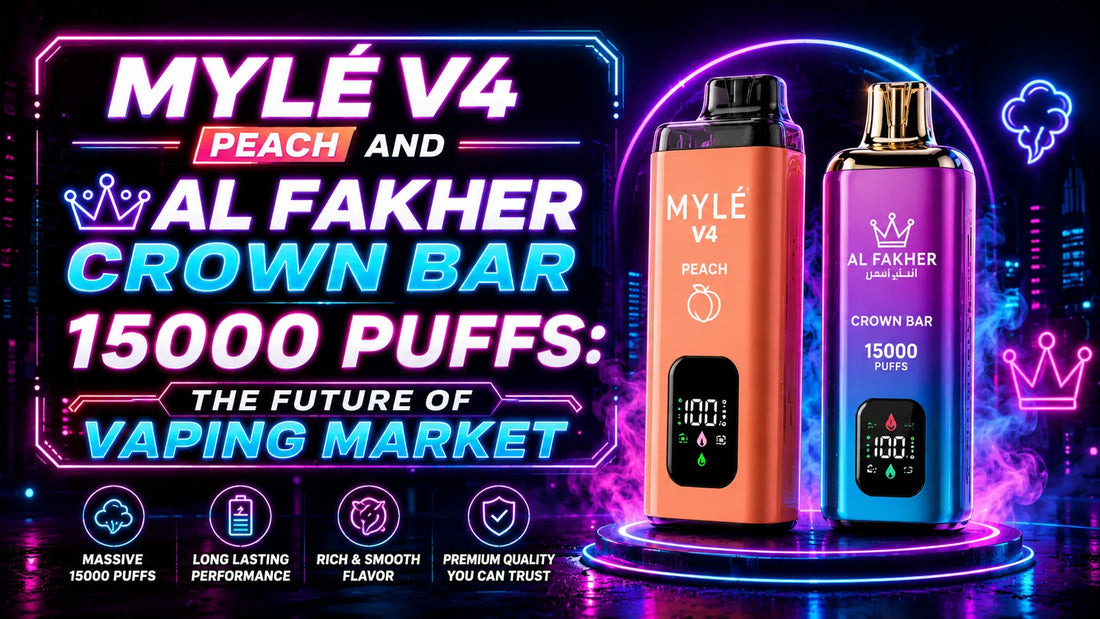 MYLÉ V4 PEACH AND AL FAKHER CROWN BAR 15000 PUFFS: THE FUTURE OF VAPING MARKET