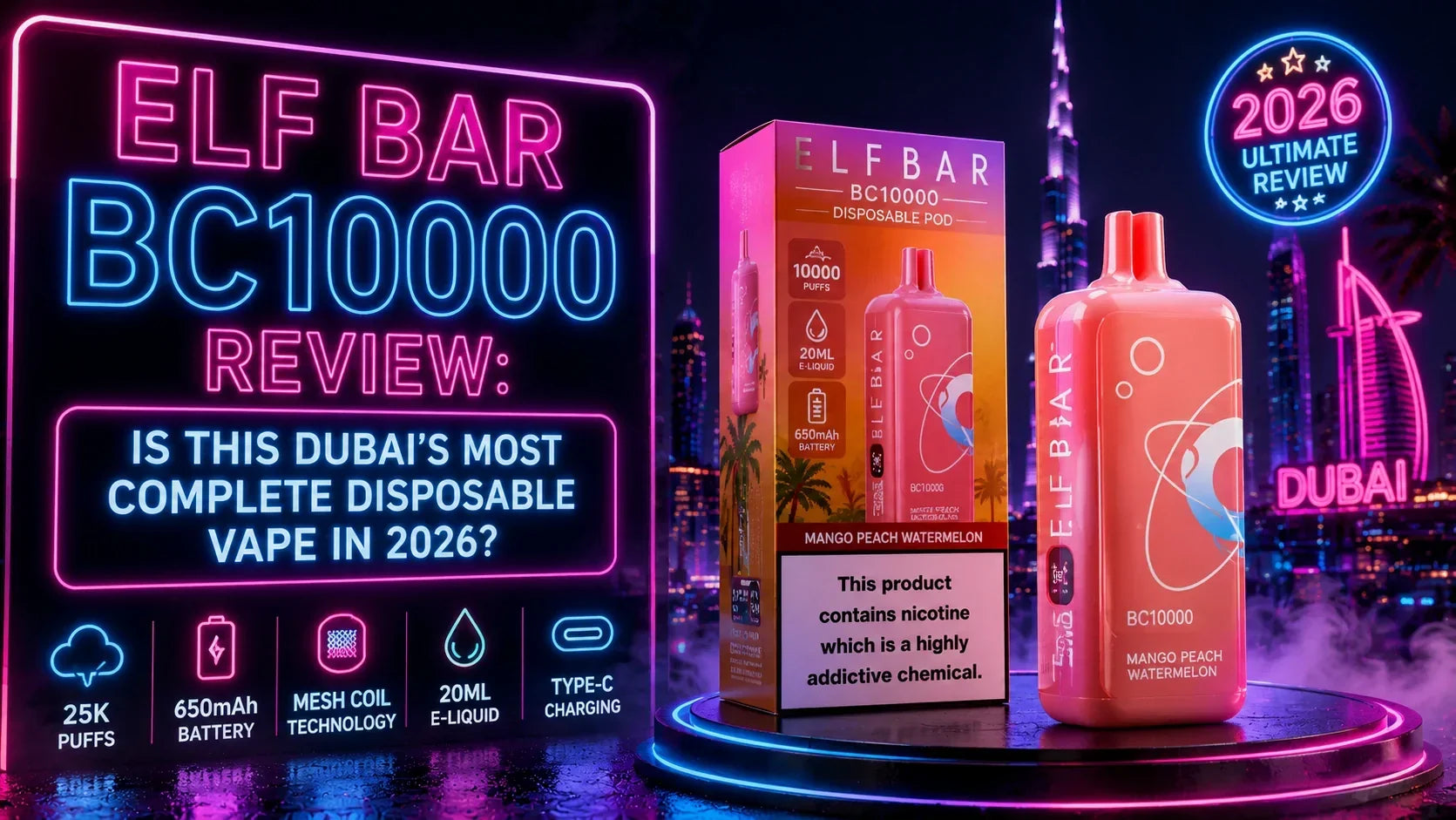 Elf Bar BC10000 Review: Is This Dubai’s Most Complete Disposable Vape in 2026?