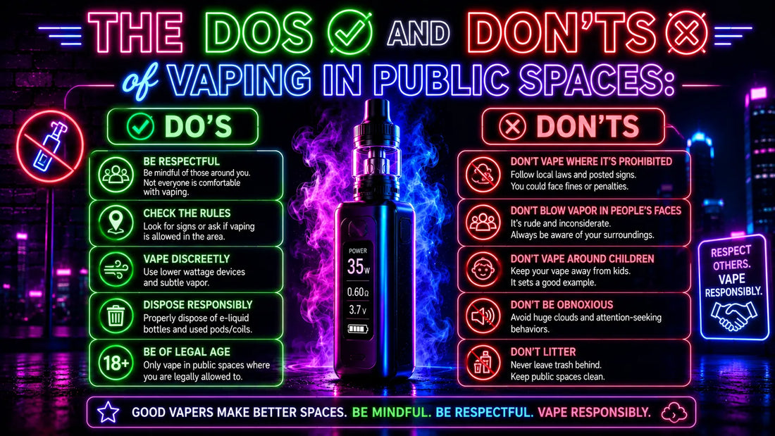 THE DOS AND DON’TS of VAPING IN PUBLIC SPACES