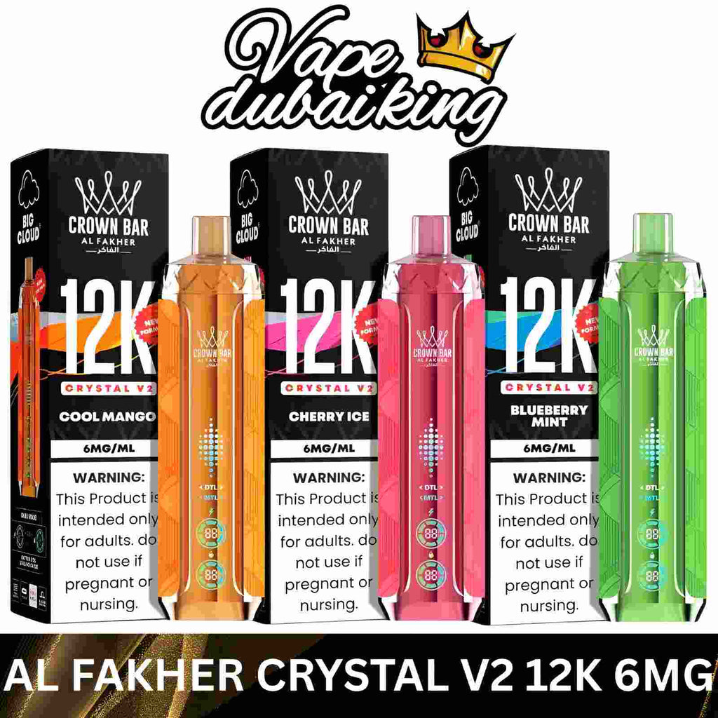 Al Fakher Crown Bar Crystal V2 12K Puffs in UAE