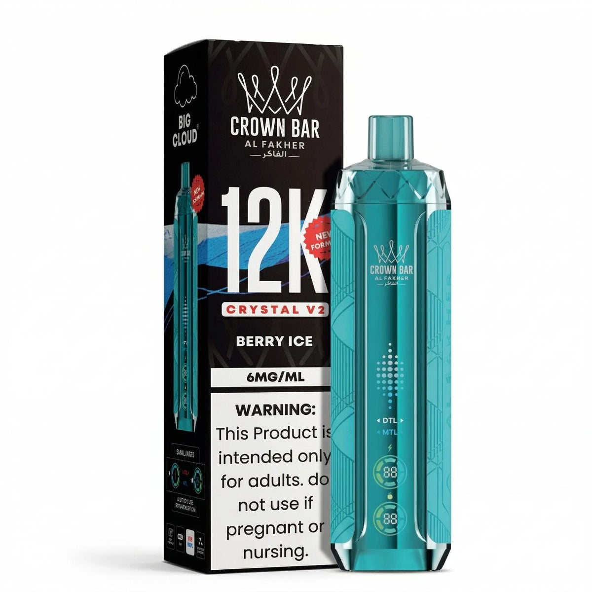 Al Fakher Crown Bar Crystal V2 12K Berry Ice
