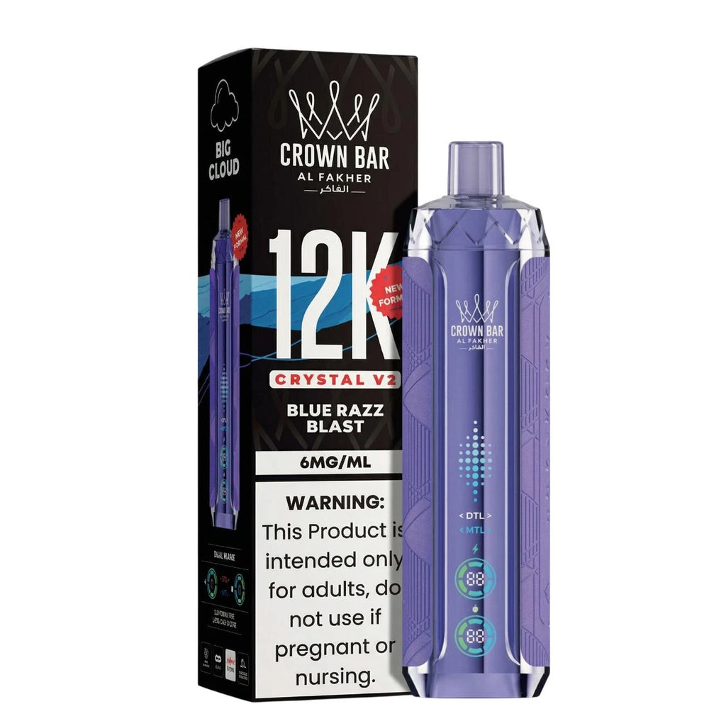 Al Fakher Crown Bar Crystal V2 12K Blue Razz Blast