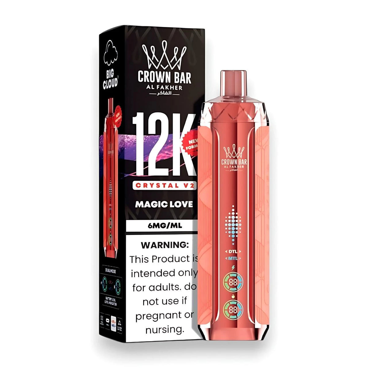 Al Fakher Crown Bar Crystal V2 12K Magic Love