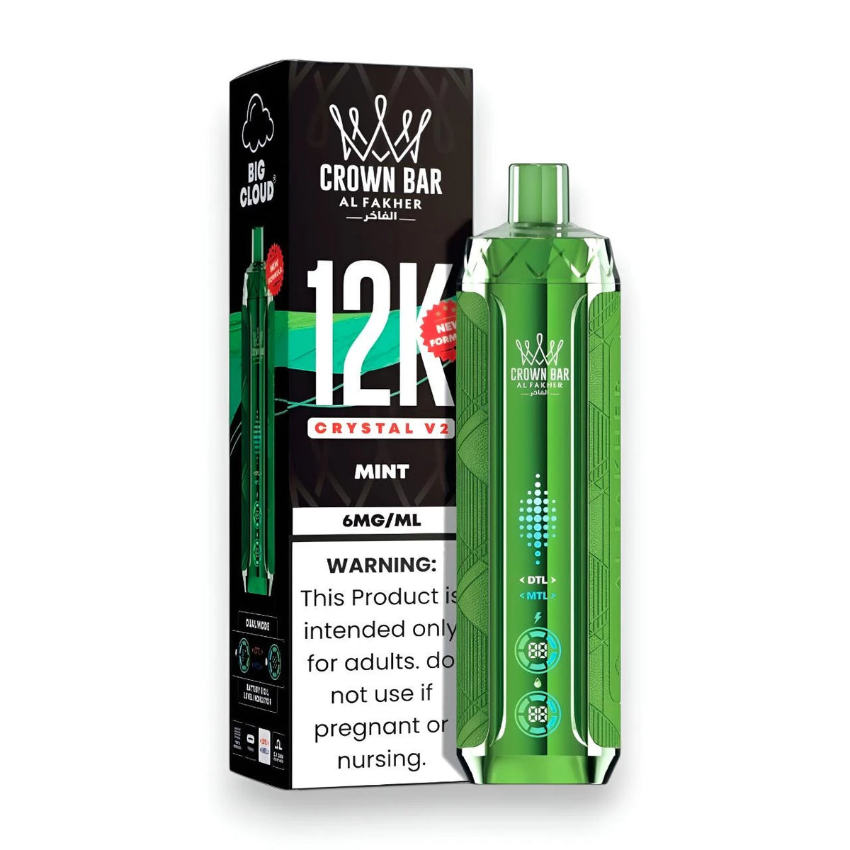 Al Fakher Crown Bar Crystal V2 12K Mint