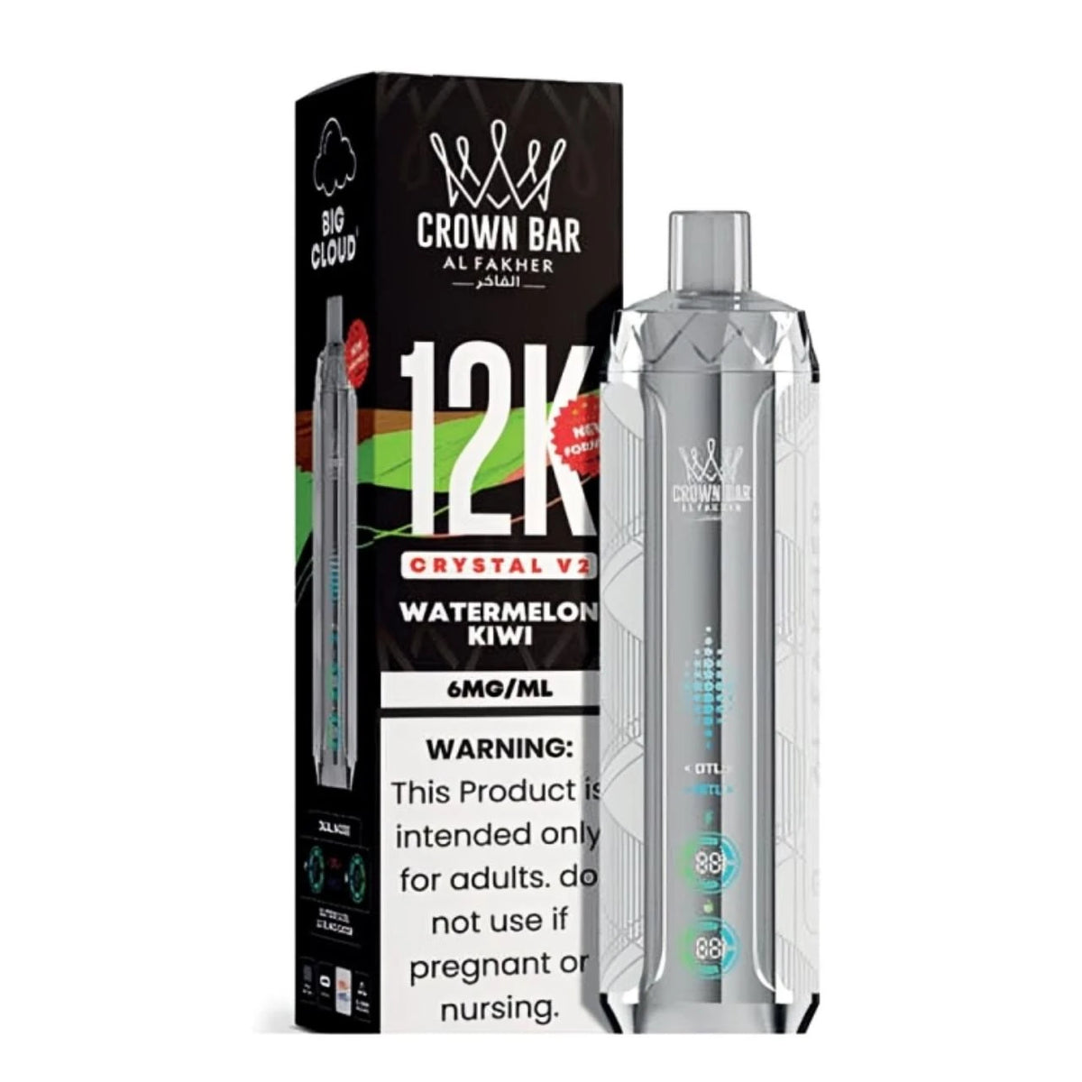 Al Fakher Crown Bar Crystal V2 12K Watermelon Kiwi