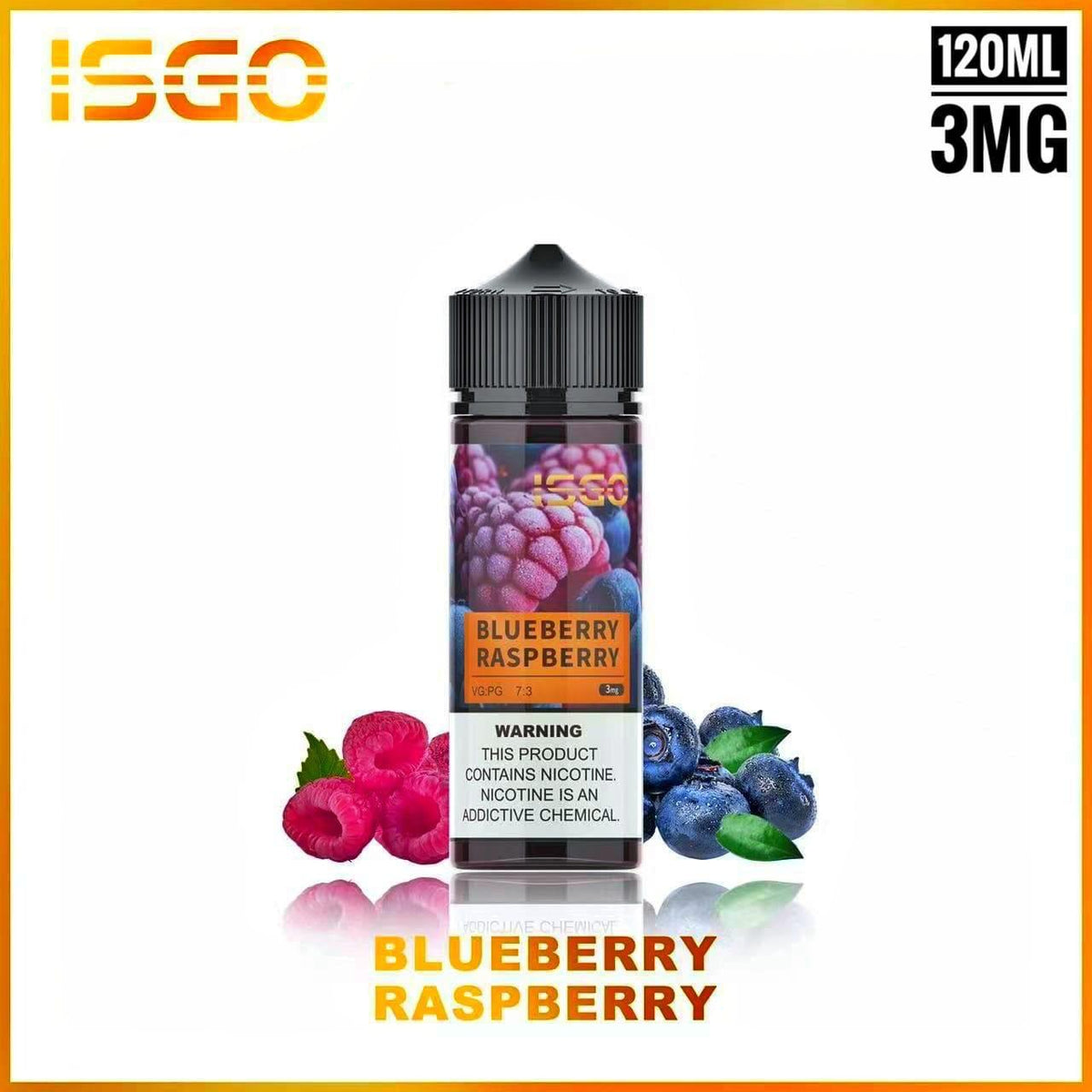 Isgo E-Liquid 120mL Blueberry Raspberry