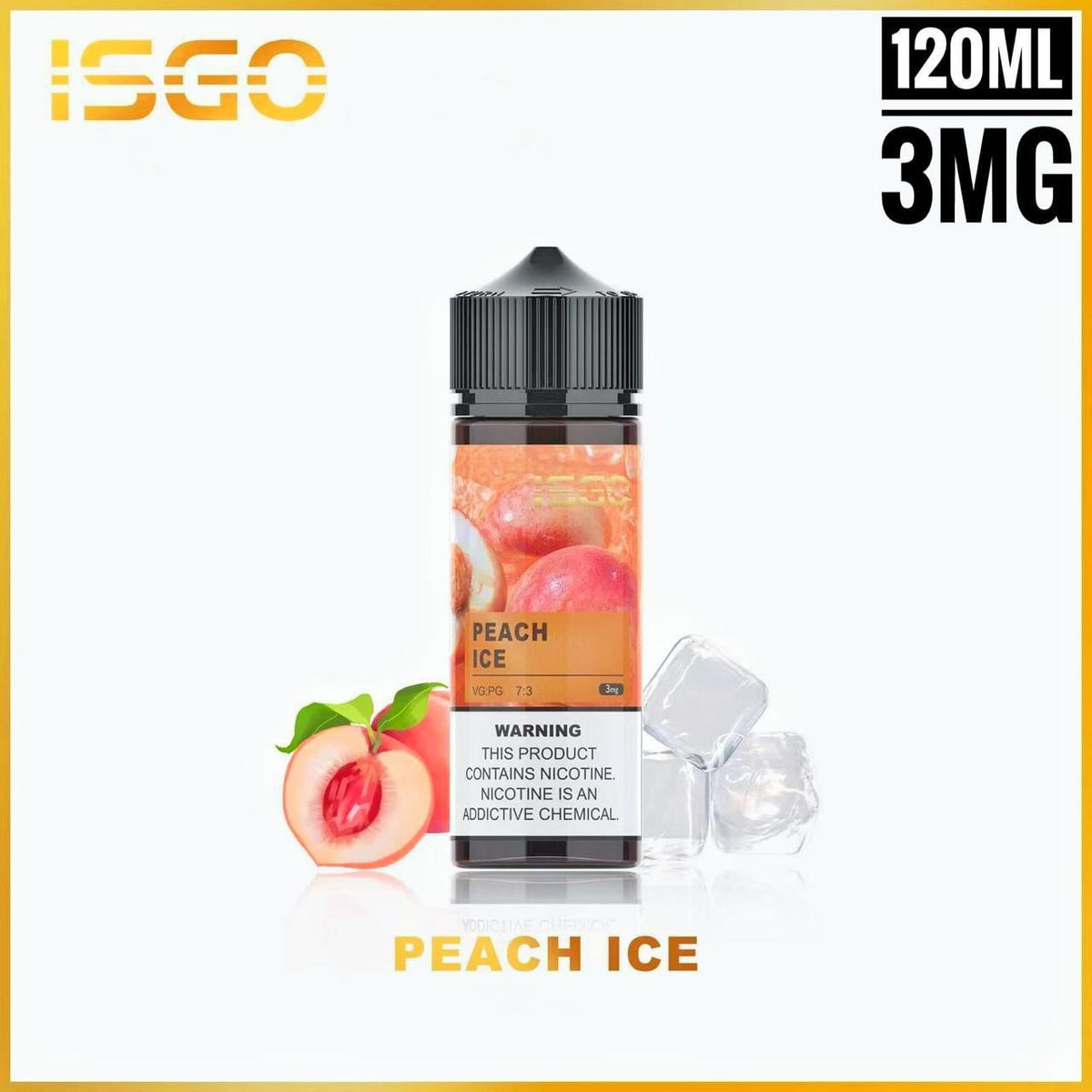Isgo E-Liquid 120mL Peach Ice