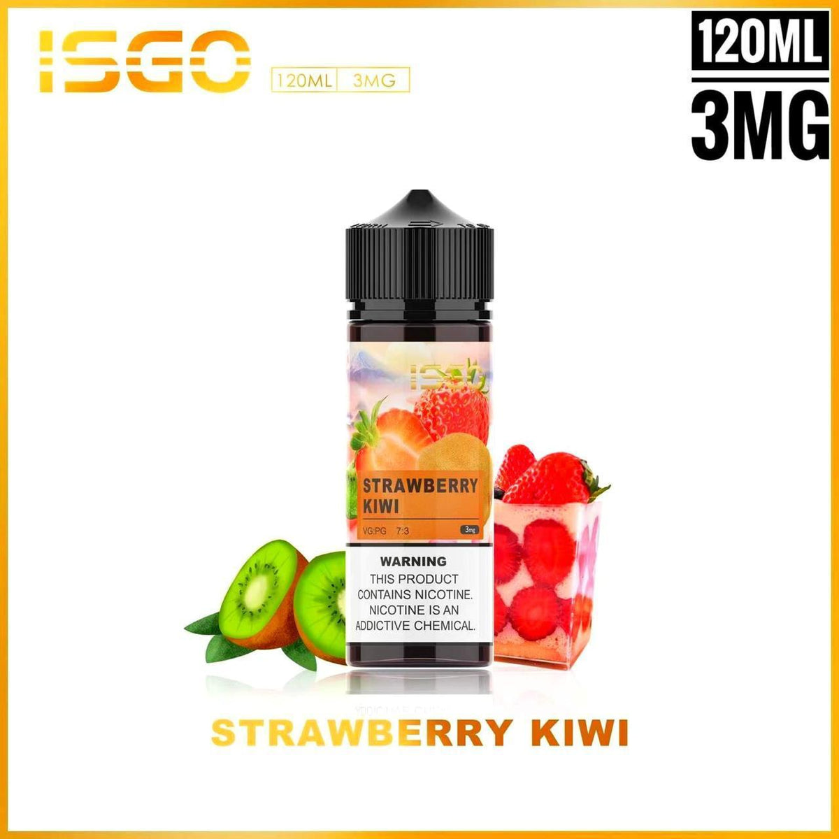 Isgo E-Liquid 120mL Strawberry Kiwi