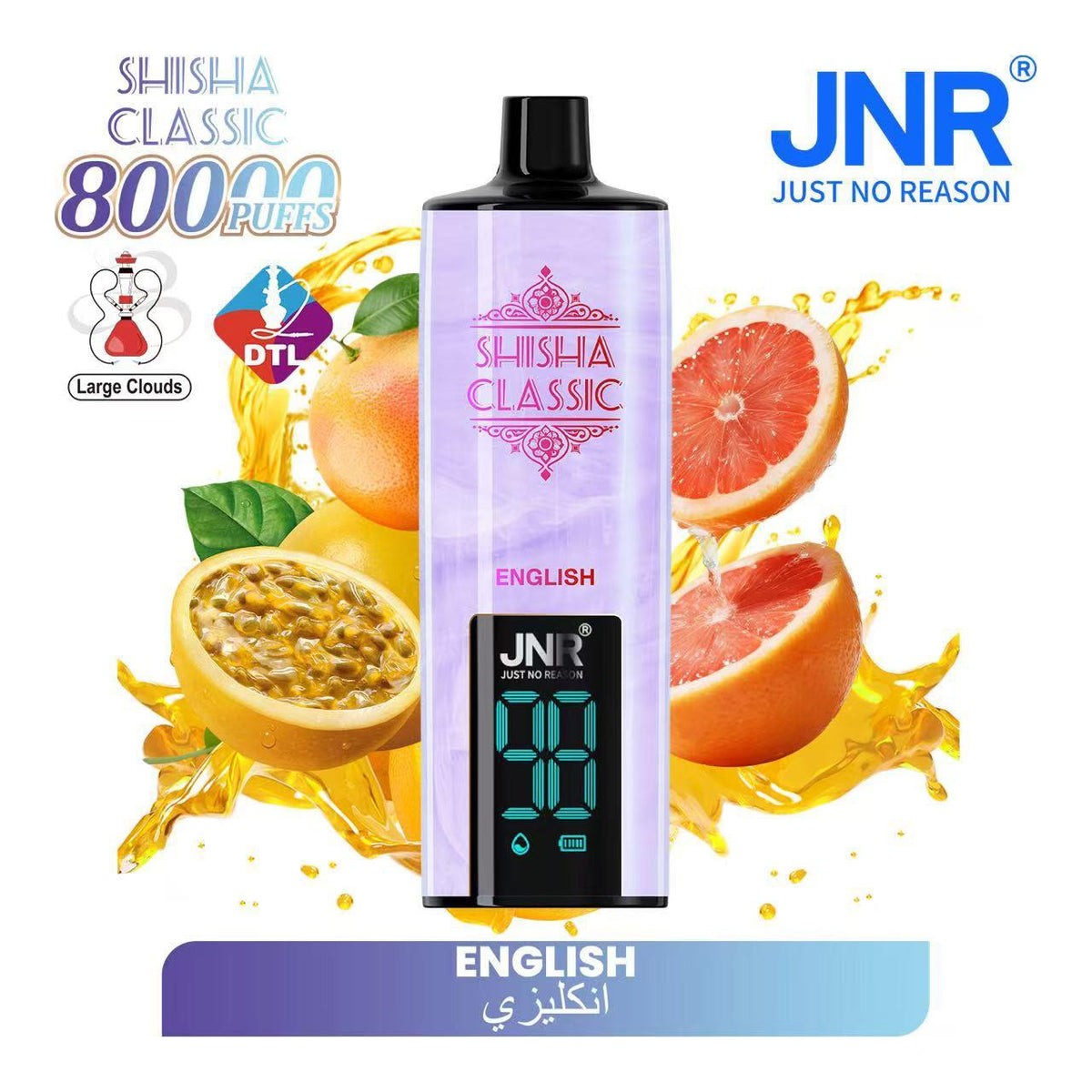 JNR Shisha Classic 80000 Puffs English