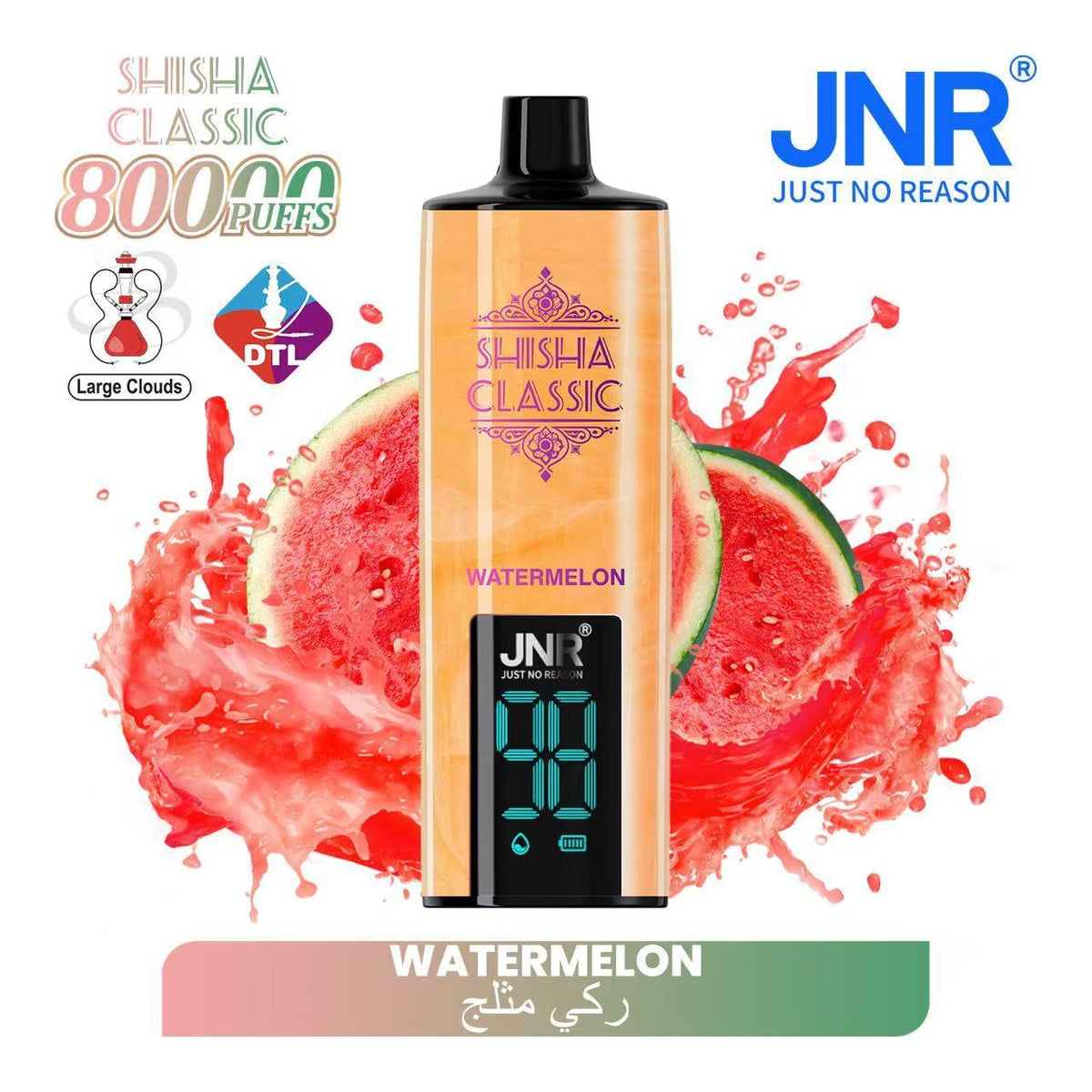 JNR Shisha Classic 80000 Puffs Watermelon